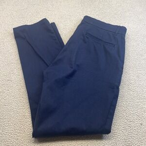Jos A Banks Traveler Mens 36x34 Navy Blue Straight Leg Flat Front Casual Trouser